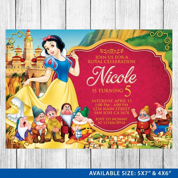snow white invitation snow white birthday invitation snow snow white invitations birthday