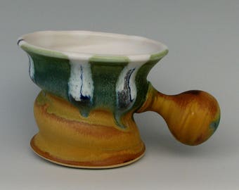 CERAMIC SHAVING MUG #28 - Shaving Cup - Shaving Dish - Shaving Bowl - Lather Mug - Mug for Shaving - Shaving Soap - Razor - Shaving Supplies