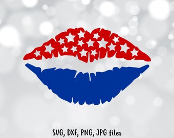 Download Patriotic lips svg | Etsy