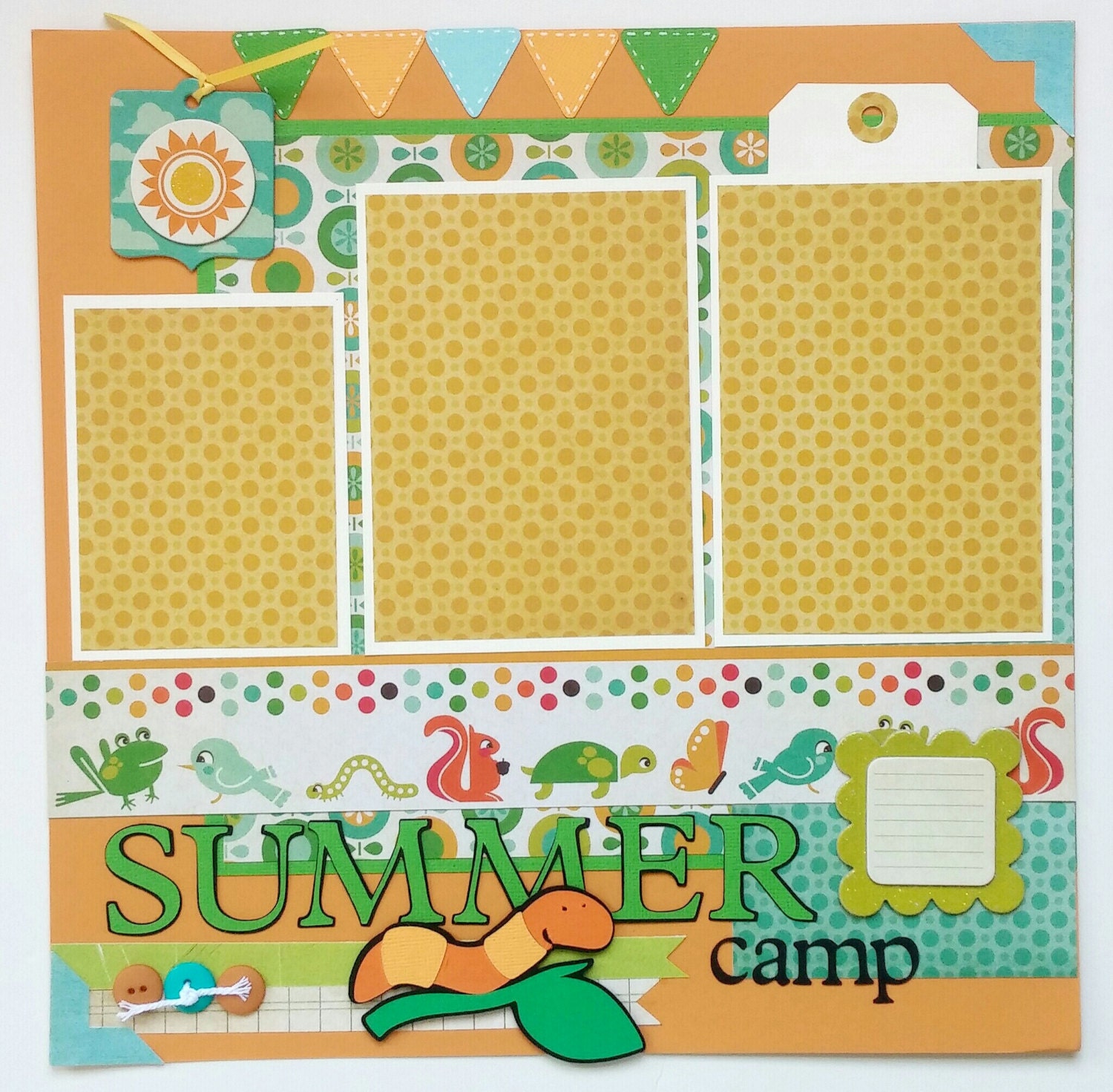 Summer camp scrapbook Camp scrapbook Scrapbook layouts 