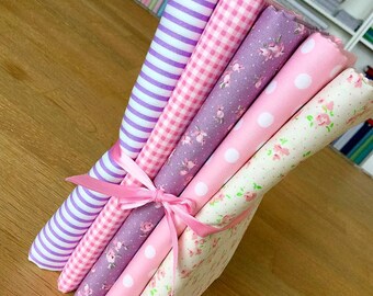 SWEET ROSES Fat Quarter Bundle E by Fabric Freedom 100% Cotton Floral Flowers