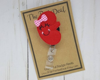 Kidney Badge Reel, Nephrology Badge Reel, Feltie Badge Reel, RN Badge Reel, Interchangeable Badge Reel, ID Badge Reel
