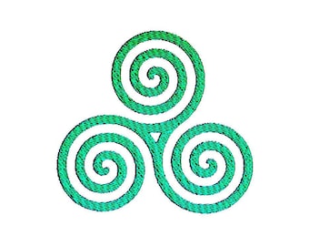 Celtic Triskele Symbol Embroidery Design