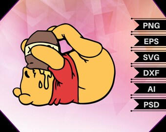 Winnie the pooh svg,pooh clipart,pooh vector,pooh cut file,honey cut file,honey svg,pooh birthday,pooh printable,pooh decor,pooh decal