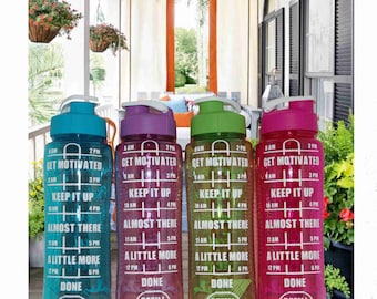 Water Bottle Tracker, Inspirational Water Bottle, Water Intake Tracker, 24 oz Water Bottle, Get Motivated