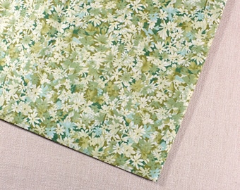 Charming floral print, Fabric, Greens, Quilting, 1/2 YARD, Cotton