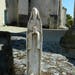 Statuette of the Virgin Mary in ancient plaster, Christian religious figurine, Catholic statue, prayer, religion