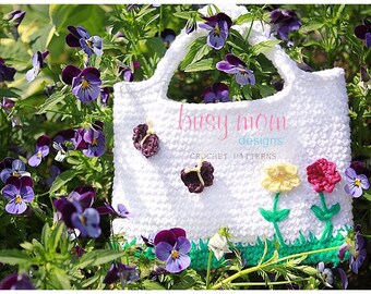 CROCHET PATTERN - Precious Posy Purse - Easy - PDF 502 - Sell what you Make