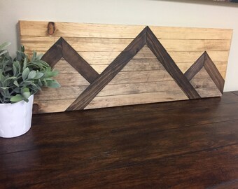 Petite montagne gamme bois Wall Art