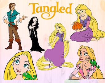 Tangled Svg, Rapunzel Svg, Tangled Disney princess Dxf, Eps & Png files, Rapunzel Cut files, princess files for Cricut, Silhouette cameo,