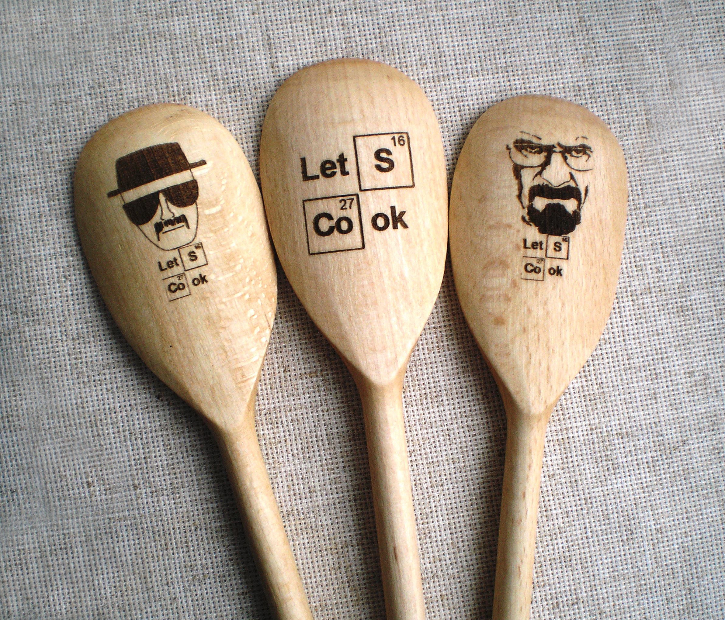 Breaking Bad Spoons Set of 3 wooden spoons Kitchen cooking