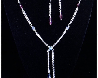 Purple and Clear Bolo Chain