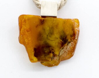 Amber Pendant, Baltic Amber Pendant, Amber Necklace, orange. amberstone, Amber Pendant Chain, Choker Amber Jewellery,
