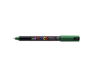 Marker dark green POSCA 0.7 mm calibrated extra-fine tip - Ref PC1MR VF - until the stock!