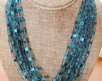 Skinny Scarf - Jewels & Charms Night Sky & Teak Recycled Polyester main image 0