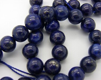 38 beads 10 mm with Lapiz lazuli Blue 10mm