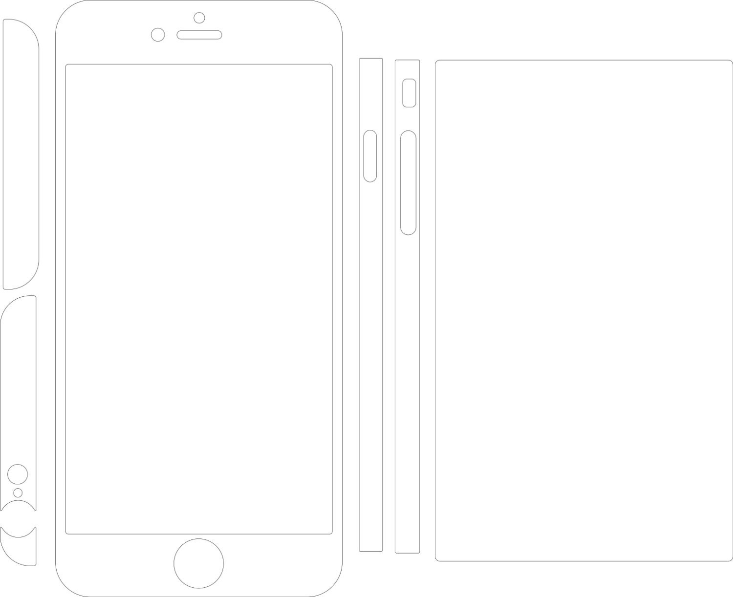 Iphone 6 Plus Skin template for cutting or machining Digital