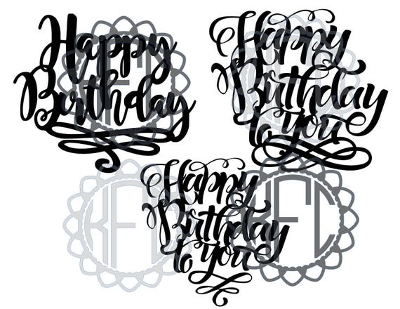 Download Happy Birthday sign best for cake topper PDF SVG EPS