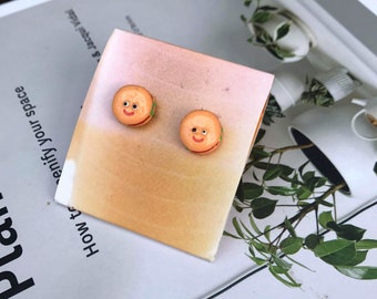 Googly Eyed Burger Stud Earring