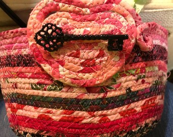 Key to My Heart Coiled Clothesline Basket #1