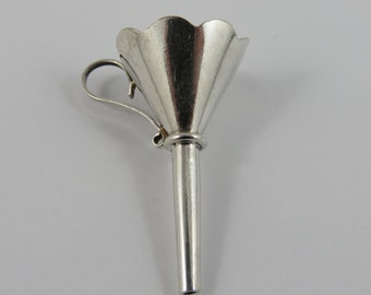 Sterling Silver Perfume Funnel With English Hallmarks