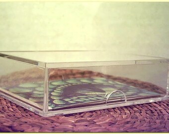 Single Clear Storage Box 25 ct ACEO Trading Card Holder or Small Diorama Art Display Case