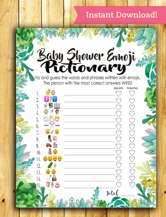 Pumpkin Baby Shower Emoji Pictionary Game Answer Key Mandegar Info