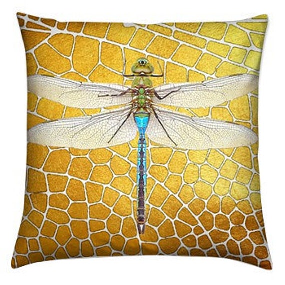 BUGS Beautiful Dragonfly Cushion Cover Insect Design Print