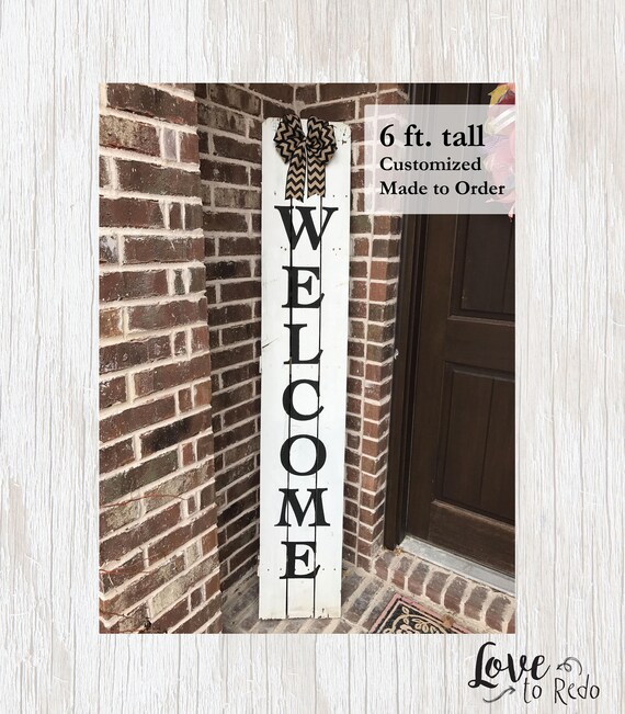 White Welcome Sign Wood Welcome Sign White Wood Sign