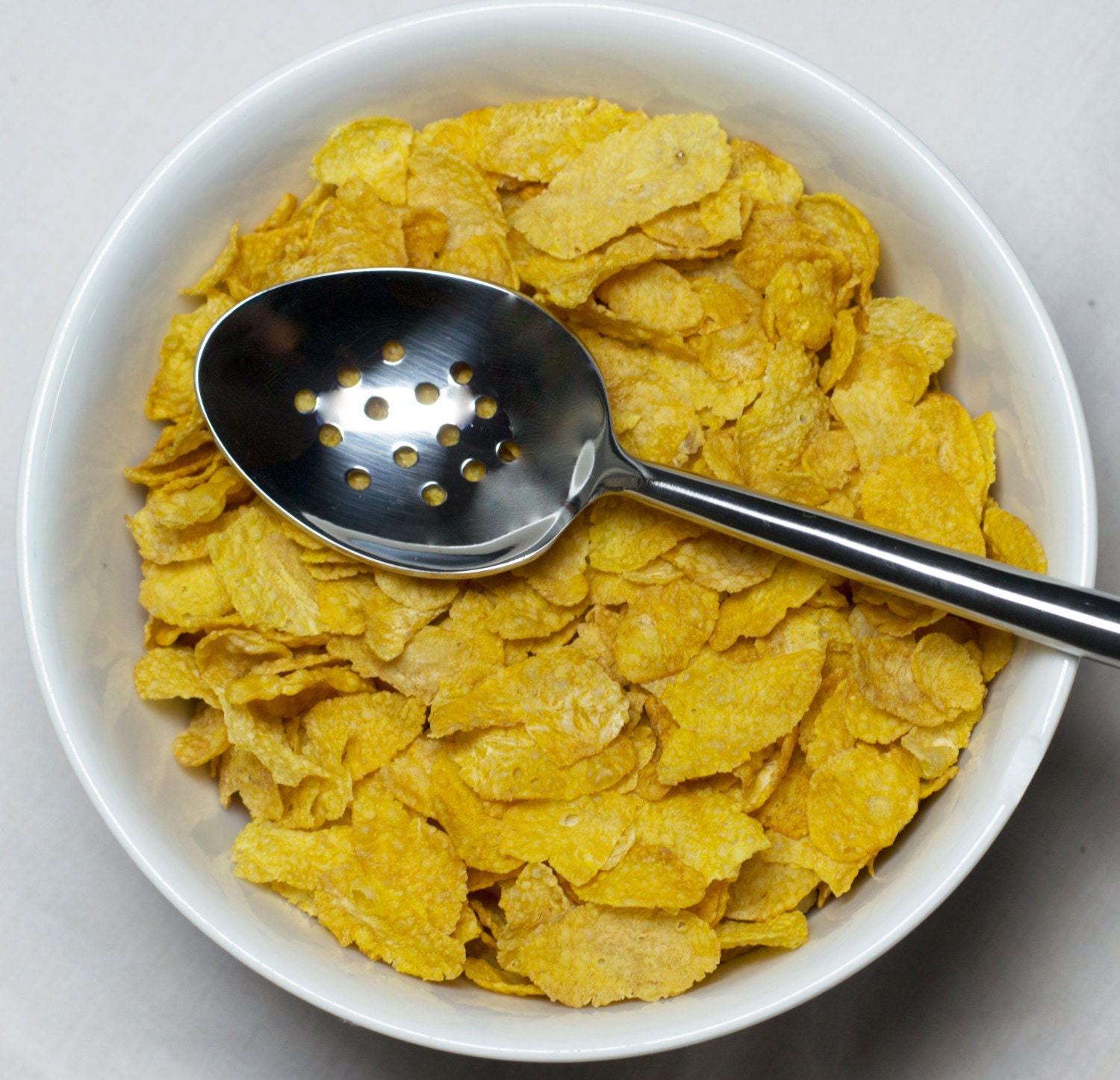 Perforated Cereal Spoon Handmade Slotted Straining Stainless