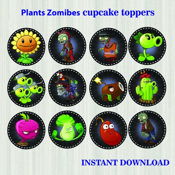 plants-vs-zombies-cupcakes-toppers-instant-download-plants-vs