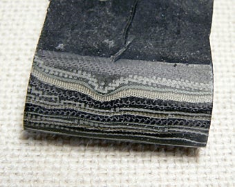 Two Striped Laminate Scales, Blue and Tan Knife Scales, Resin Laminate, Striped Micarta, Lapidary Slab #027
