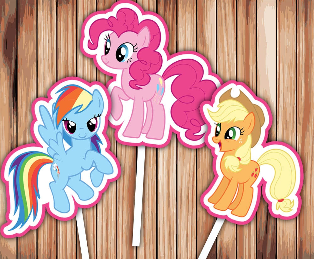 My Little Pony Cupcake Toppers Party Decor Printable Digital