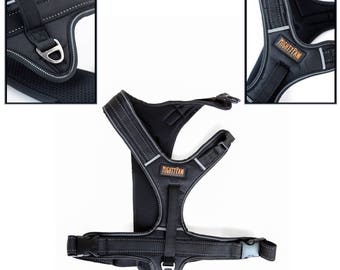 Mighty Paw Sport Harness, No-pull Front Range Dog Harness, Neoprene Padded Lining, Reflective stitching, 2 Leash Attachment Options