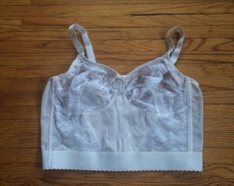 Vintage White Lace See Thru Bustier Lingerie Top