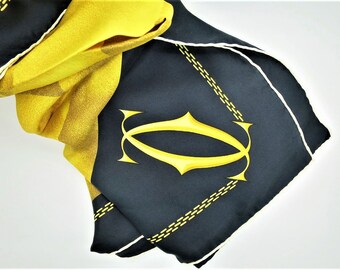 CARTIER "FACETS" SCARF ~ 100% Silk, Made in Italy