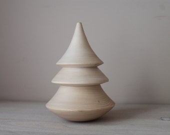 Musical wooden Christmas tree rocking