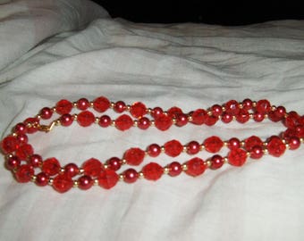 Glass Pearls Shades of Red and Pink necklaces - Part 2