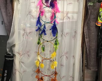 Sparkly chakra dreamcatcher! Huge!
