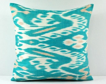 Ikat Pillow, Hand Woven Ikat Pillow Cover IP97 (a551-18), Ikat throw pillows, Designer pillows, Decorative pillows, Accent pillows