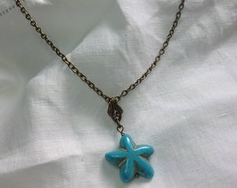 osO STELLA Oso Turquoise starfish necklace