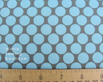 Amy Butler Fabric / Full Moon Dots in Slate / 1 Yard Cotton Quilt Fabric