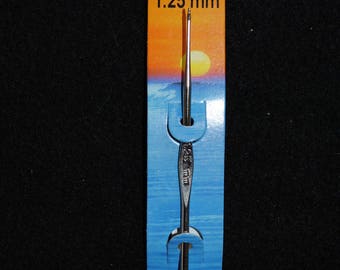for lace n ° 1.25 mm silver tone hook