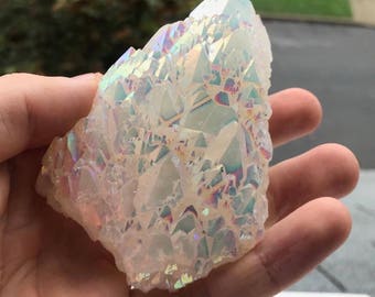 PICK YOUR SIZE! Angel Aura Pineapple Quartz Cluster, Angel Aura Quartz, Aura Quartz, Angel Aura Crystal, Angel Aura, Angel Aura Cluster
