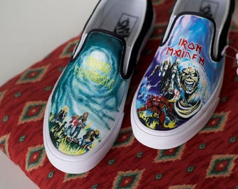 Custom Hand-Painted Iron Maiden Vans Shoes
