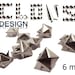 200 PCs claw (6 mm) silver pyramid for customization