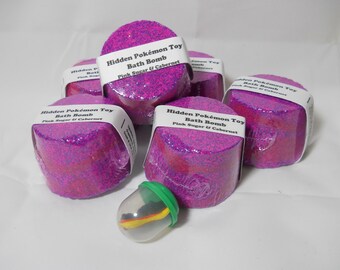 Bath Bomb with Hidden Pokemon Toy Inside