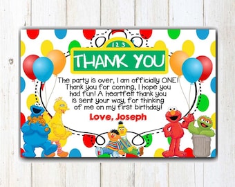 Elmo Photo Thank You Note with Photo Custom Sesame Street