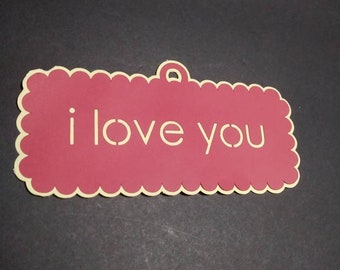 I love you gift tag