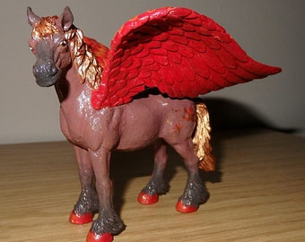 Autumn Themed Hand Painted Pegasus Figure